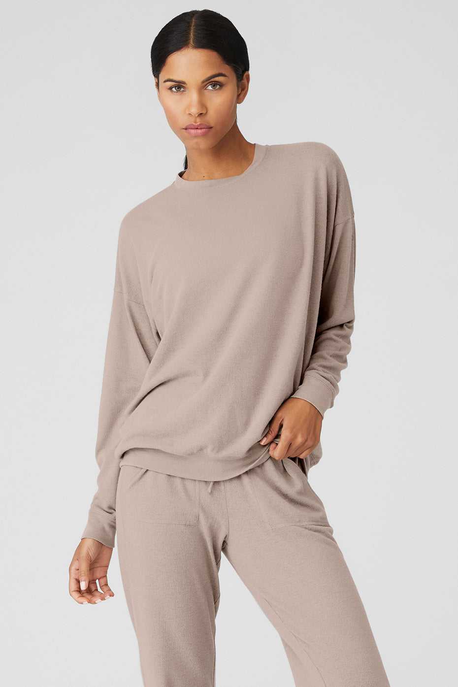 Debardeur Alo Yoga Soho Pullover Grise Marron Femme | IHZ-20395575