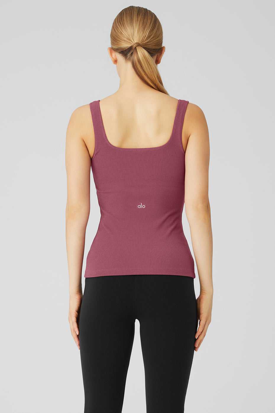 Debardeur Alo Yoga Ribbed Minimalist Mars Clay Femme | BHM-14125035