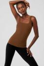 Debardeur Alo Yoga Ribbed Minimalist Espresso Femme | UQP-80323474