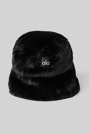 Chapeaux Alo Yoga Faux Fur Bucket Noir Femme | UTD-85696642