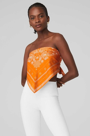 Chapeaux Alo Yoga Bandana Scarf Orange Femme | UXZ-91436137