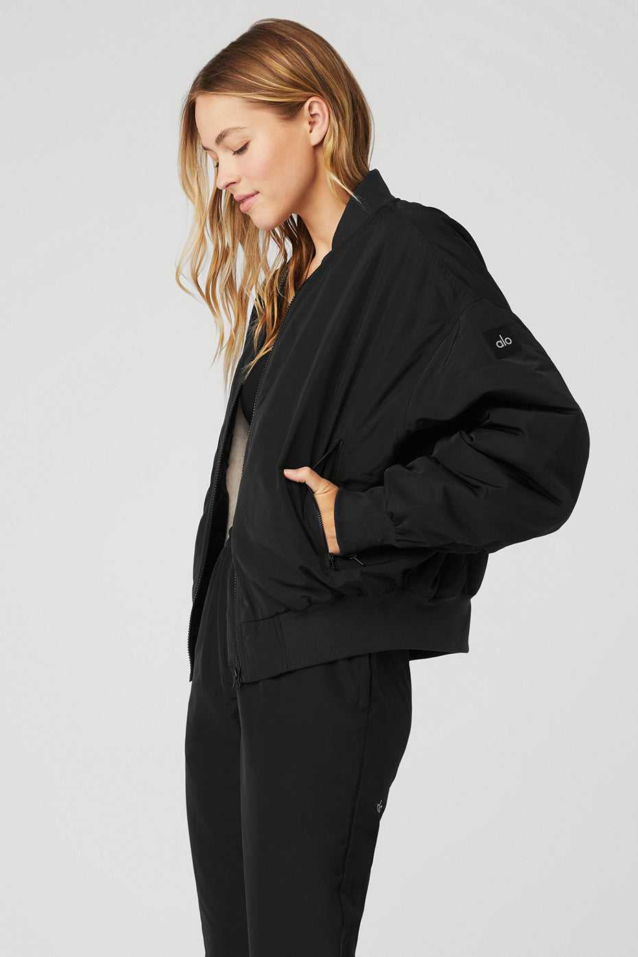 Manteaux Alo Yoga Faux Fur Urbanite Bomber Noir Femme | AVY-69962654