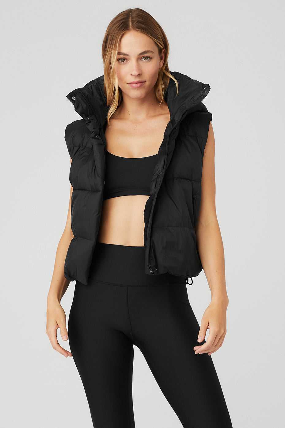 Gilet Alo Yoga Gold Rush Puffer Noir Femme | AFU-45519033