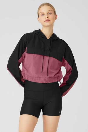 Sweat a Capuche Alo Yoga International Anorak Noir Femme | RLT-09945231