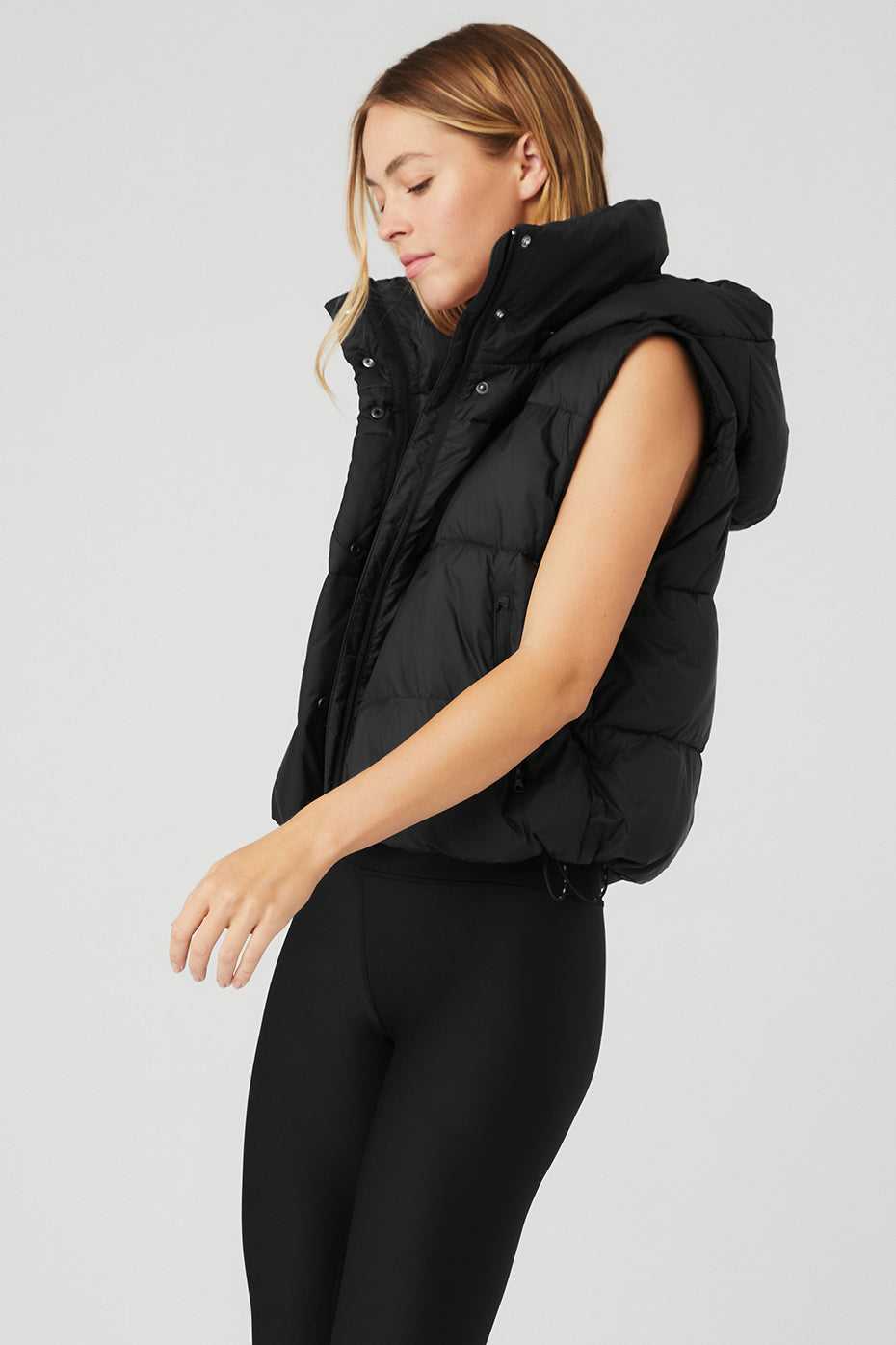 Gilet Alo Yoga Gold Rush Puffer Noir Femme | AFU-45519033