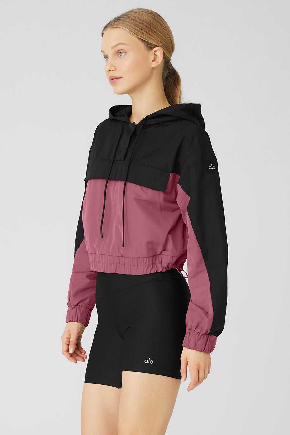 Sweat a Capuche Alo Yoga International Anorak Noir Femme | RLT-09945231