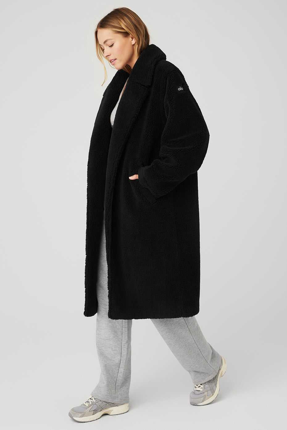 Manteaux Alo Yoga Oversized Sherpa Trench Noir Femme | WRN-66391755