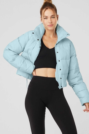 Manteaux Alo Yoga Gold Rush Puffer Bleu Femme | SMR-99155544