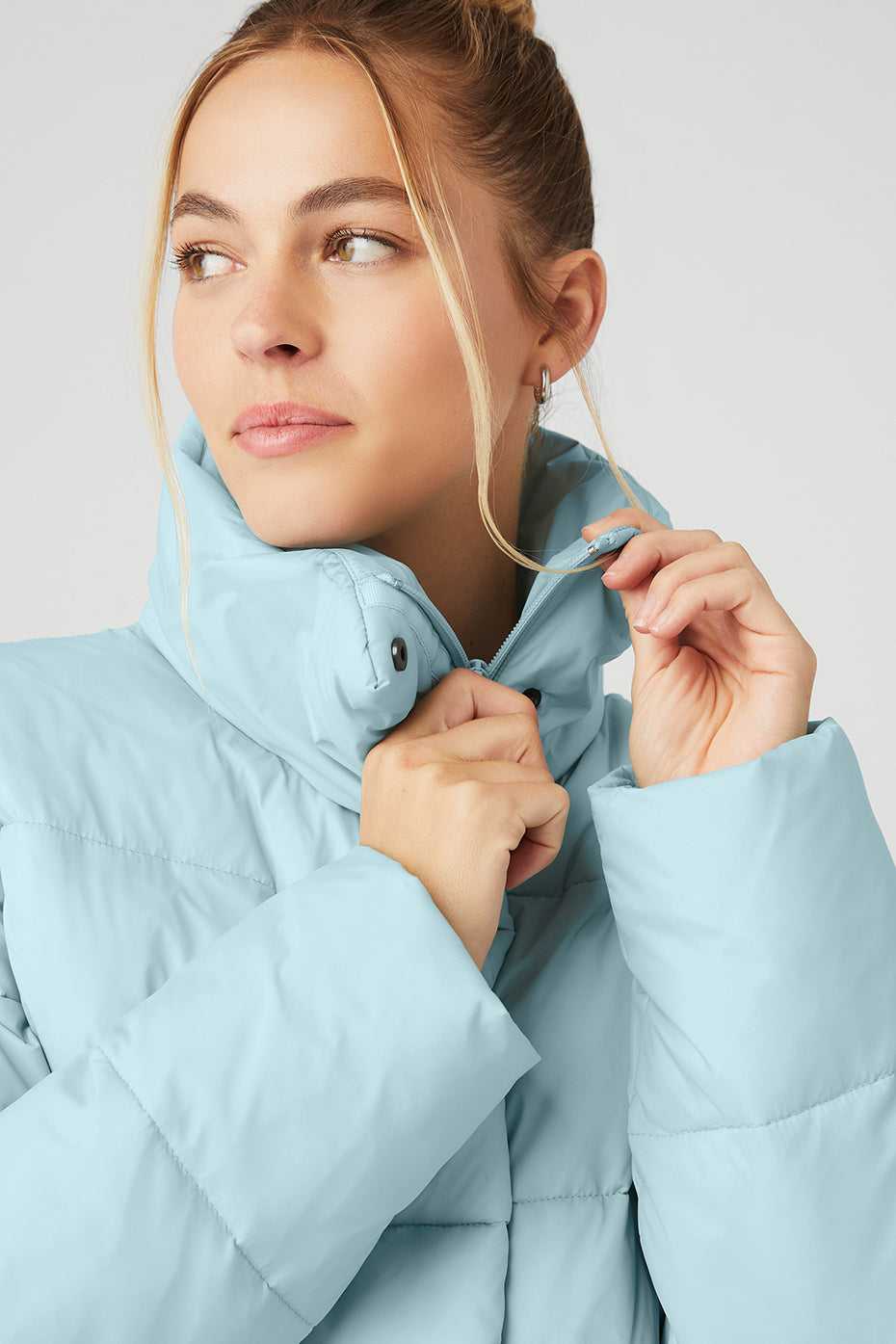 Manteaux Alo Yoga Gold Rush Puffer Bleu Femme | SMR-99155544