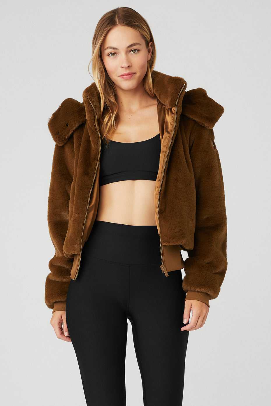 Vestes Alo Yoga Faux Fur Foxy Chocolat Femme | RWF-67716147