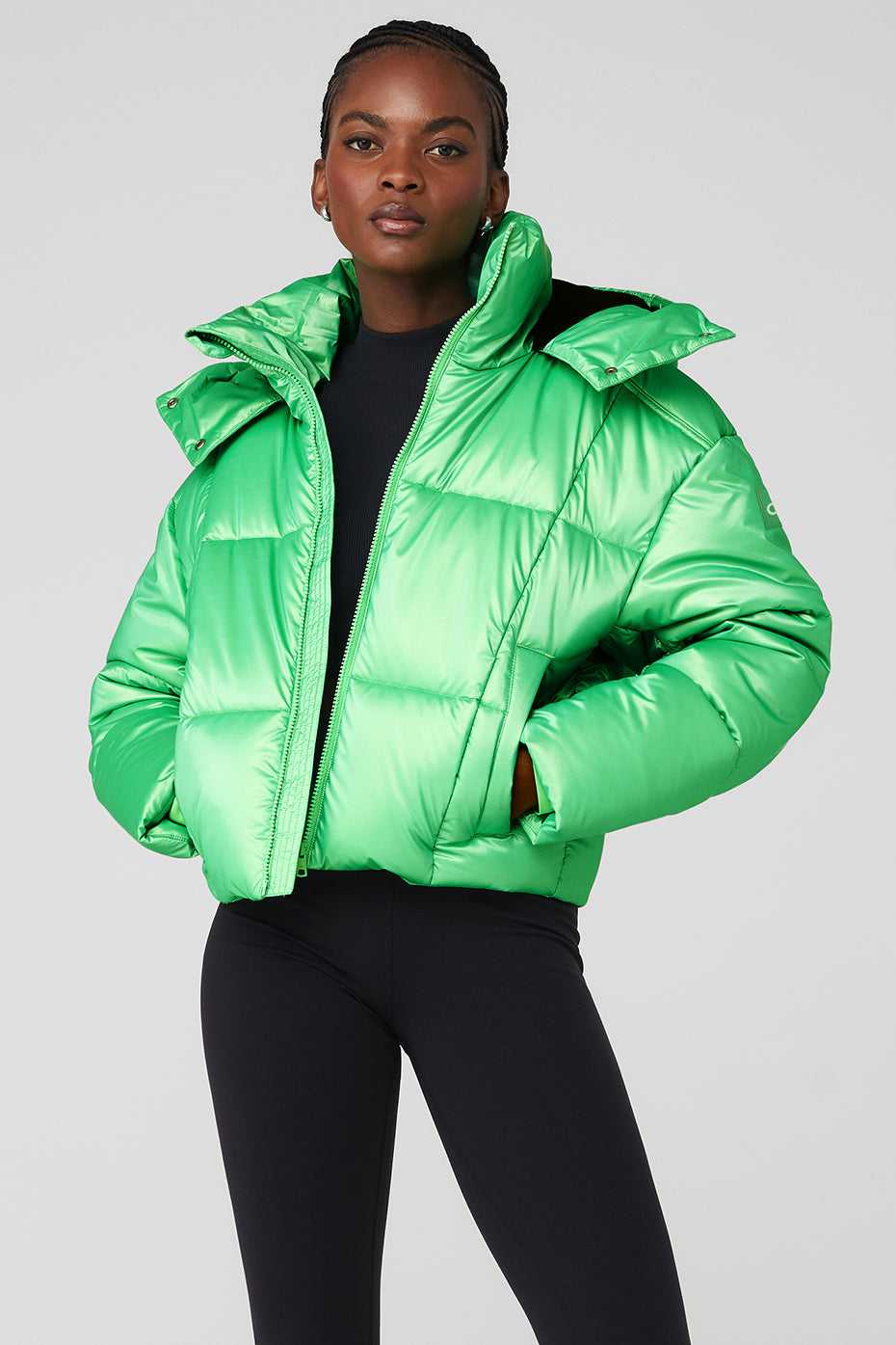 Manteaux Alo Yoga Pearlized Pristine Puffer Vert Femme | SHD-28572669