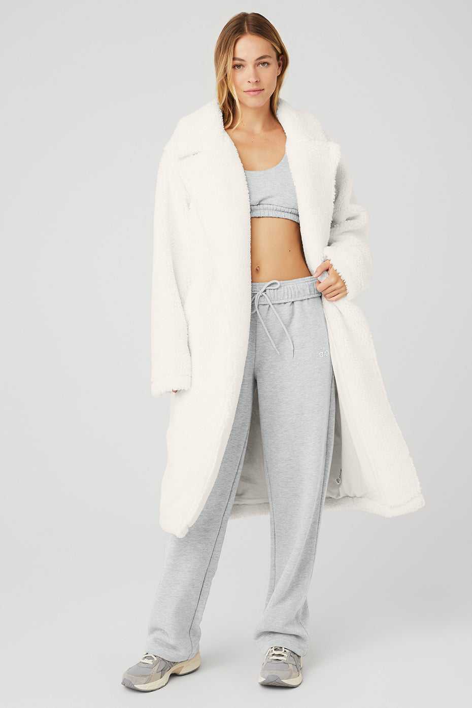 Manteaux Alo Yoga Oversized Sherpa Trench Blanche Femme | LDJ-46582786