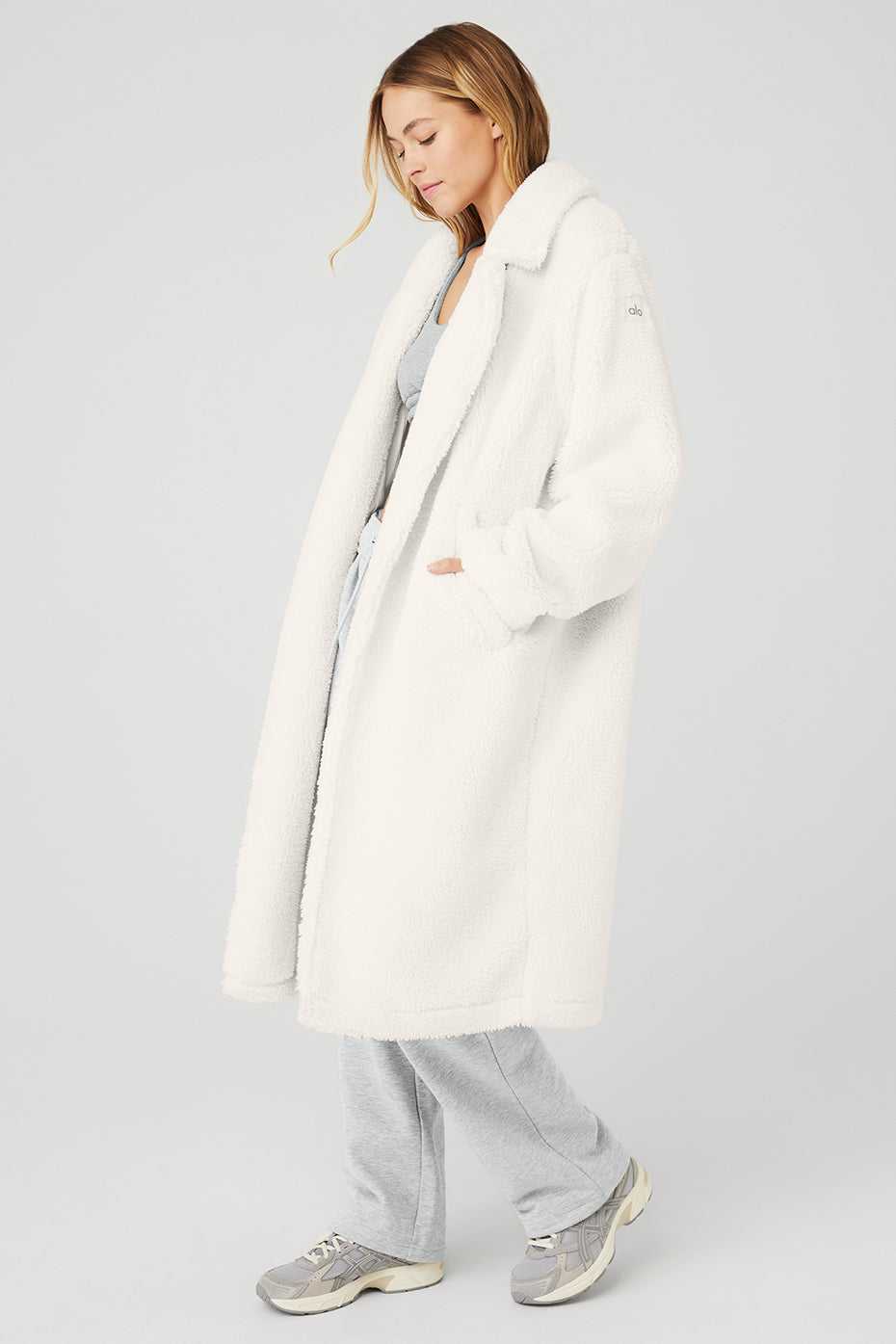 Manteaux Alo Yoga Oversized Sherpa Trench Blanche Femme | LDJ-46582786