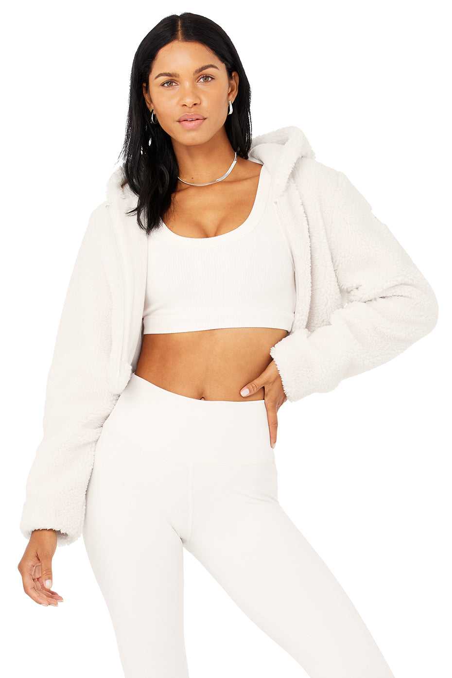 Vestes Alo Yoga LA Sherpa Blanche Femme | OBR-60276367