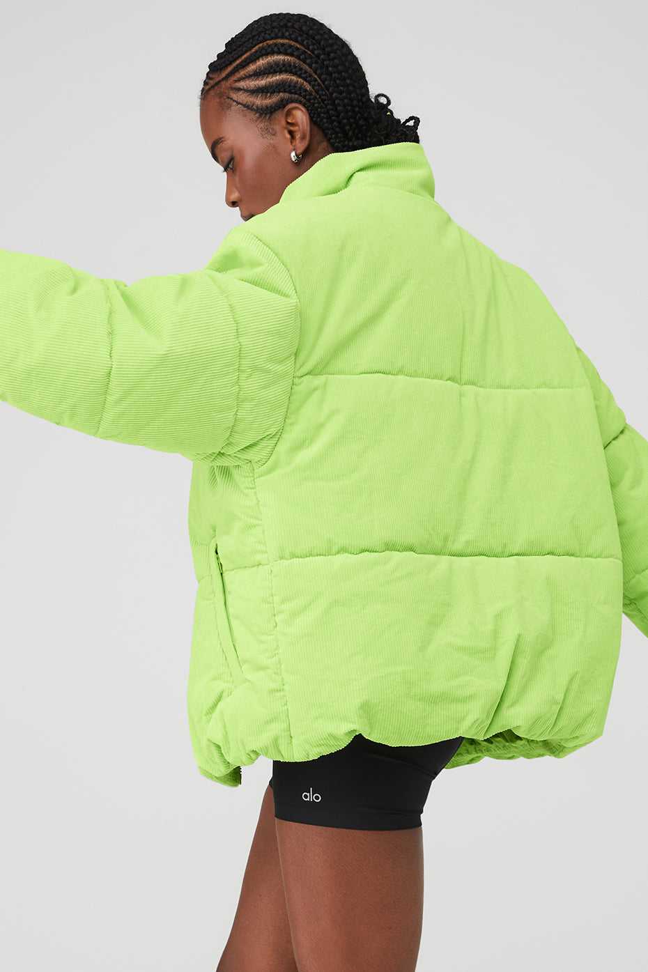 Manteaux Alo Yoga Corduroy Stage Puffer Celery Femme | BBR-49034476