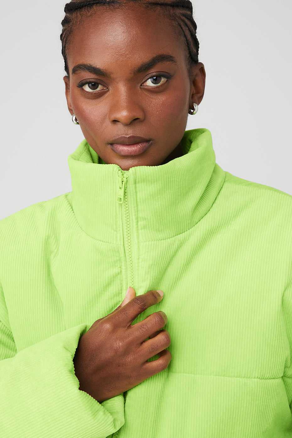 Manteaux Alo Yoga Corduroy Stage Puffer Celery Femme | BBR-49034476