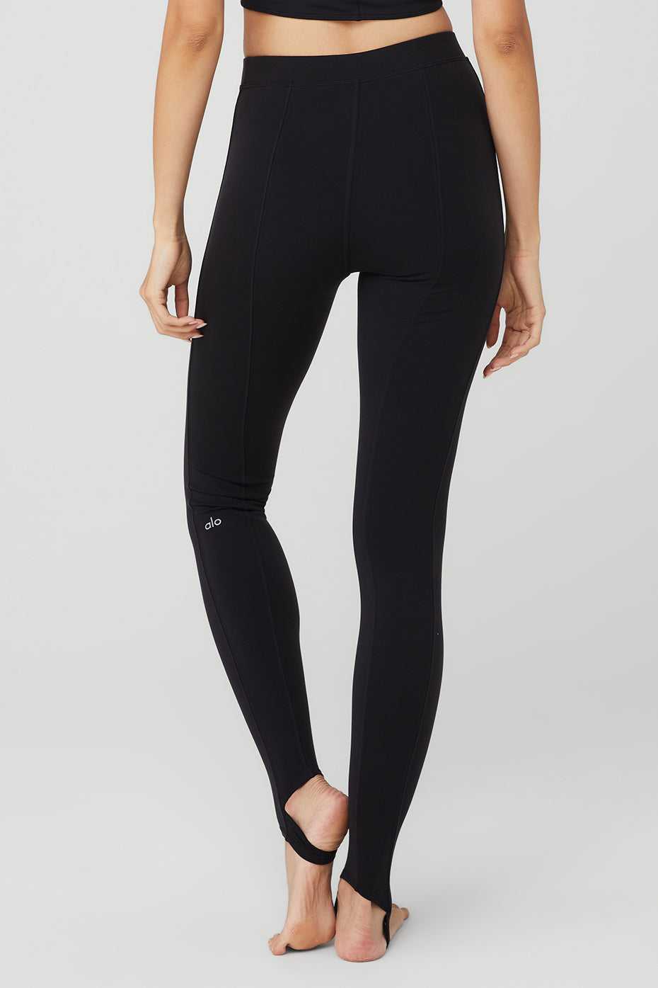 Leggings Alo Yoga Airbrush High-Waist Enso Noir Femme | RXQ-15186882