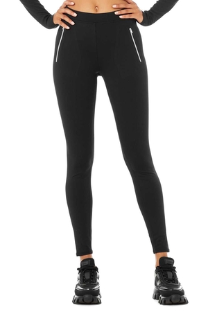 Leggings Alo Yoga High-Waist Thrill Seeker Noir Femme | UIJ-38635154